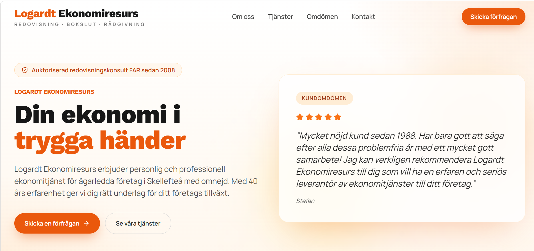 Landing Page for ekonomiresurs.nu